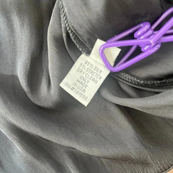 Ramy Brook | Paris LS Silk Peasant Blouse - Black / Sz S - Picture 10 of 11